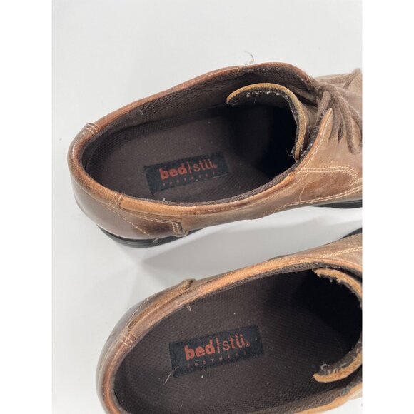 Bed Stu Brown Distressed Leather Mens 11 Lace-Up Dress Shoes Durable Western main image 7